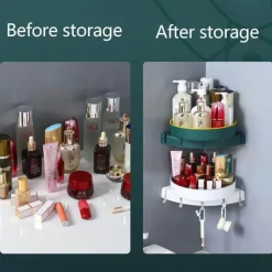 Tranquil Waters Badezimmer|Küche & Esszimmer-Eck-Küchen-Organizer – Dreieckiges Lagerregal zur Wandmontage