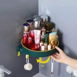 Tranquil Waters Badezimmer|Küche & Esszimmer-Eck-Küchen-Organizer – Dreieckiges Lagerregal zur Wandmontage