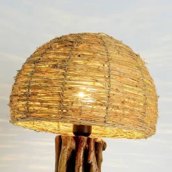 Glow u0026 Shade Beleuchtung-Eco-Friendly NaturalWeave Table Lamp - Sustainable Design