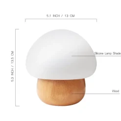 Comfort u0026 Style Beleuchtung-Eco-Friendly Wooden Mushroom Lamp - LED Accent Night Light