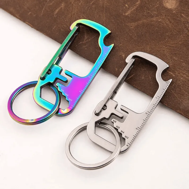 The Outdoor Vault Outdoor-Artikel|Outdoor-Gadgets-EDC Schlüsselanhänger-Multitool - Flaschenöffner aus Edelstahl