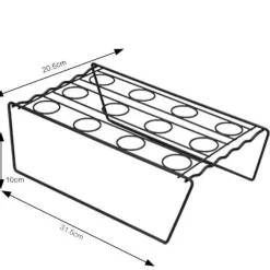 Tom Küche & Esszimmer-Edelstahl Eistüte Rack DIY Cupcake Halter Display
