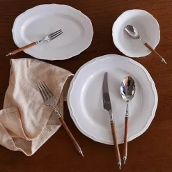 Feast u0026 Flair Küche & Esszimmer-Edelstahl-Geschirrset - 5-teilig mit Holzgriff