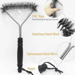 Adventure Basecamp Camping Im Freien|Küche & Esszimmer-Edelstahl-Grillbürste – Hochleistungsreiniger für Grills