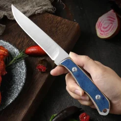 The Culinary Kit Camping-Werkzeuge|Camping Im Freien-Edelstahlmesser mit robustem Holzgriff