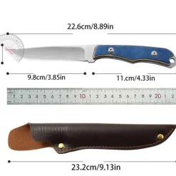 The Culinary Kit Camping-Werkzeuge|Camping Im Freien-Edelstahlmesser mit robustem Holzgriff