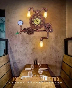 Comfort u0026 Style Beleuchtung-Edison Wall Sconce - American Wood and Iron Light Lamp