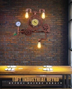 Comfort u0026 Style Beleuchtung-Edison Wall Sconce - American Wood and Iron Light Lamp