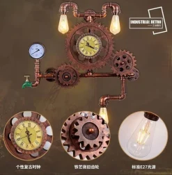 Comfort u0026 Style Beleuchtung-Edison Wall Sconce - American Wood and Iron Light Lamp