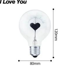 The Gilded Nest Beleuchtung-Edison-Glühbirne Love Lamp - Dekorative Vintage-Beleuchtungsvorrichtung