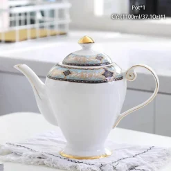 Feast u0026 Flair Küche & Esszimmer-Edle Teekanne aus Bone China – Europäisches Porzellan für Teeliebhaber