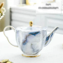 Feast u0026 Flair Küche & Esszimmer-Edle Teekanne aus Bone China – Europäisches Porzellan für Teeliebhaber