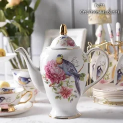 Feast u0026 Flair Küche & Esszimmer-Edle Teekanne aus Bone China – Europäisches Porzellan für Teeliebhaber