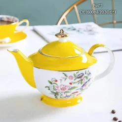 Feast u0026 Flair Küche & Esszimmer-Edle Teekanne aus Bone China – Europäisches Porzellan für Teeliebhaber