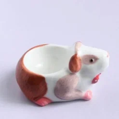 The Decor Haven Küche & Esszimmer-Eierhalter-Set aus Keramik – süße Frühstückshalter in Tierform, 2 Stück