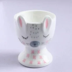 The Decor Haven Küche & Esszimmer-Eierhalter-Set aus Keramik – süße Frühstückshalter in Tierform, 2 Stück