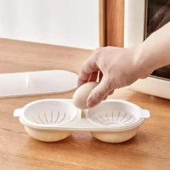 The Culinary Kit Küche & Esszimmer-Eierkocher für die Mikrowelle – langlebiger Eierkocher mit doppeltem Platzbedarf
