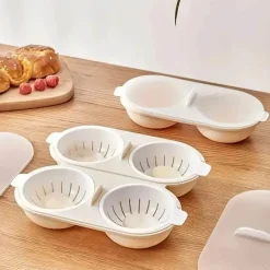 The Culinary Kit Küche & Esszimmer-Eierkocher für die Mikrowelle – langlebiger Eierkocher mit doppeltem Platzbedarf