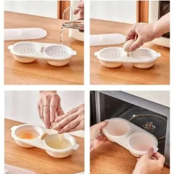 The Culinary Kit Küche & Esszimmer-Eierkocher für die Mikrowelle – langlebiger Eierkocher mit doppeltem Platzbedarf