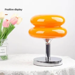 Bright Accents Beleuchtung-Eierkuchen-Schreibtischlampe aus Glas – Moderne, stilvolle Beleuchtung für Ihr Zuhause