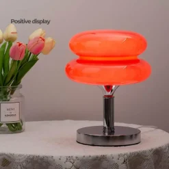 Bright Accents Beleuchtung-Eierkuchen-Schreibtischlampe aus Glas – Moderne, stilvolle Beleuchtung für Ihr Zuhause