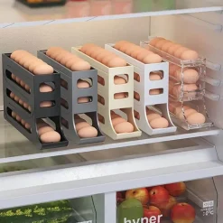 Space Savvy Küche & Esszimmer-Eierspender-Regal – Kühlschrank-Organizer für frische Eier