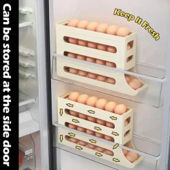 Space Savvy Küche & Esszimmer-Eierspender-Regal – Kühlschrank-Organizer für frische Eier