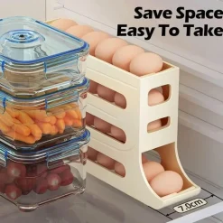Space Savvy Küche & Esszimmer-Eierspender-Regal – Kühlschrank-Organizer für frische Eier
