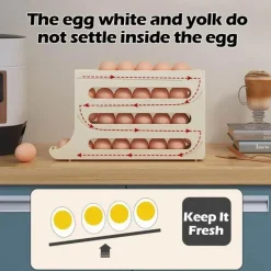 Space Savvy Küche & Esszimmer-Eierspender-Regal – Kühlschrank-Organizer für frische Eier