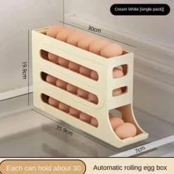 Space Savvy Küche & Esszimmer-Eierspender-Regal – Kühlschrank-Organizer für frische Eier
