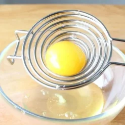 Tom Küche & Esszimmer-Eiertrenner aus Edelstahl – Backwerkzeug mit langem Griff