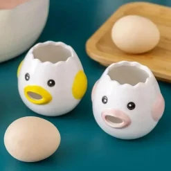 Tom Küche & Esszimmer-Eiertrenner aus Keramik – Einfaches Werkzeug zum Trennen von Eigelb und Eiweiß