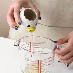 Tom Küche & Esszimmer-Eiertrenner aus Keramik – Einfaches Werkzeug zum Trennen von Eigelb und Eiweiß