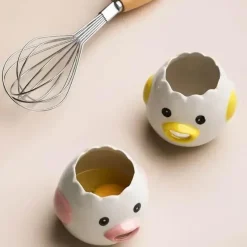 Tom Küche & Esszimmer-Eiertrenner aus Keramik – Einfaches Werkzeug zum Trennen von Eigelb und Eiweiß