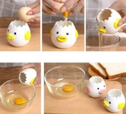 The Decor Haven Küche & Esszimmer-Eigelbtrenner mit Cartoon-Hühnchenmotiv – süßes Küchenwerkzeug