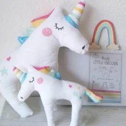 Kinder The Decor Haven Kinderwagen & Zubehör-Einhorn-Babykissen – weiche Kopfstütze aus Plüsch für Kleinkinder