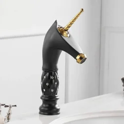 The Culinary Kit Küche & Esszimmer-Einhorn-Badezimmerarmatur – Kreative Einzelwaschbeckenarmatur