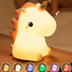 Bright Accents Beleuchtung-Einhorn-Nachtlichtlampe für Kinder – sanft leuchtendes Dekor für das Kinderzimmer