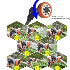 Adventure Basecamp Camping Im Freien|Gadgets Für Zuhause-Einstellbare Wasserpistole mit 8 Modi – Profi-Gartensprinkler