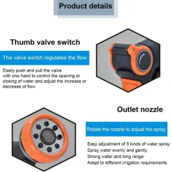 Adventure Basecamp Camping Im Freien|Gadgets Für Zuhause-Einstellbare Wasserpistole mit 8 Modi – Profi-Gartensprinkler