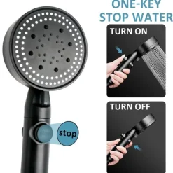 Tranquil Waters Badezimmer-Einstellbarer Hochdruck-Duschkopf – Multi-Mode-Sprüheinstellungen