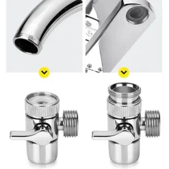 The Blissful Bath Badezimmer-Einstellbarer Hochdruck-Wasserhahn-Verlängerungskopf