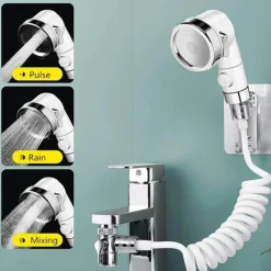 The Blissful Bath Badezimmer-Einstellbarer Hochdruck-Wasserhahn-Verlängerungskopf