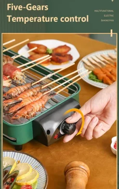 The Decor Haven Camping-Werkzeuge|Camping Im Freien-Einstellbarer rauchfreier Elektrogrill - Kochgerät für den Innenbereich