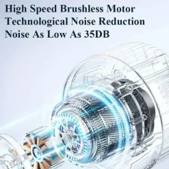 The Decor Haven Gadgets Für Zuhause-Einstellbarer, wiederaufladbarer Reiseventilator – Desktop-Kühllösung mit mehreren Geschwindigkeiten