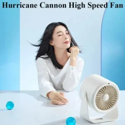 The Decor Haven Gadgets Für Zuhause-Einstellbarer, wiederaufladbarer Reiseventilator – Desktop-Kühllösung mit mehreren Geschwindigkeiten