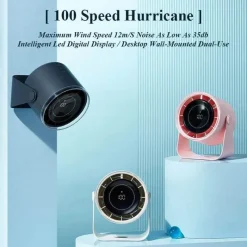 The Decor Haven Gadgets Für Zuhause-Einstellbarer, wiederaufladbarer Reiseventilator – Desktop-Kühllösung mit mehreren Geschwindigkeiten