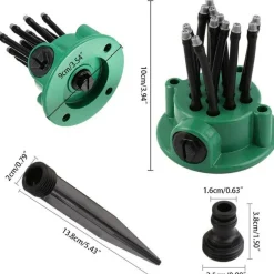 Nomad Gear Camping Im Freien|Outdoor & Garten-Einstellbares, faltbares Gartensprinklersystem – Effiziente Bewässerungslösung