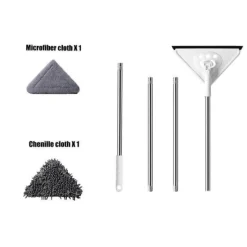 The Blissful Bath Badezimmer-Einziehbarer Fenstermopp – Multifunktionaler Glasreiniger