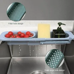 Space Savvy Küche & Esszimmer-Einziehbarer Spülbecken-Organizer – Aufbewahrungslösung zum Abtrocknen von Geschirr